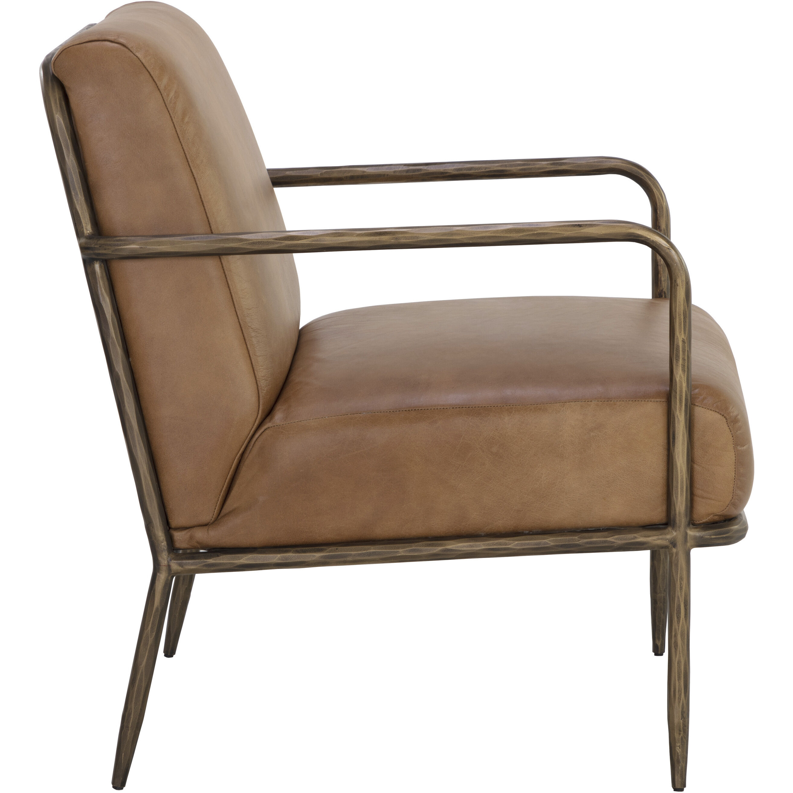 Lathan Tan Leather Lounge Chair